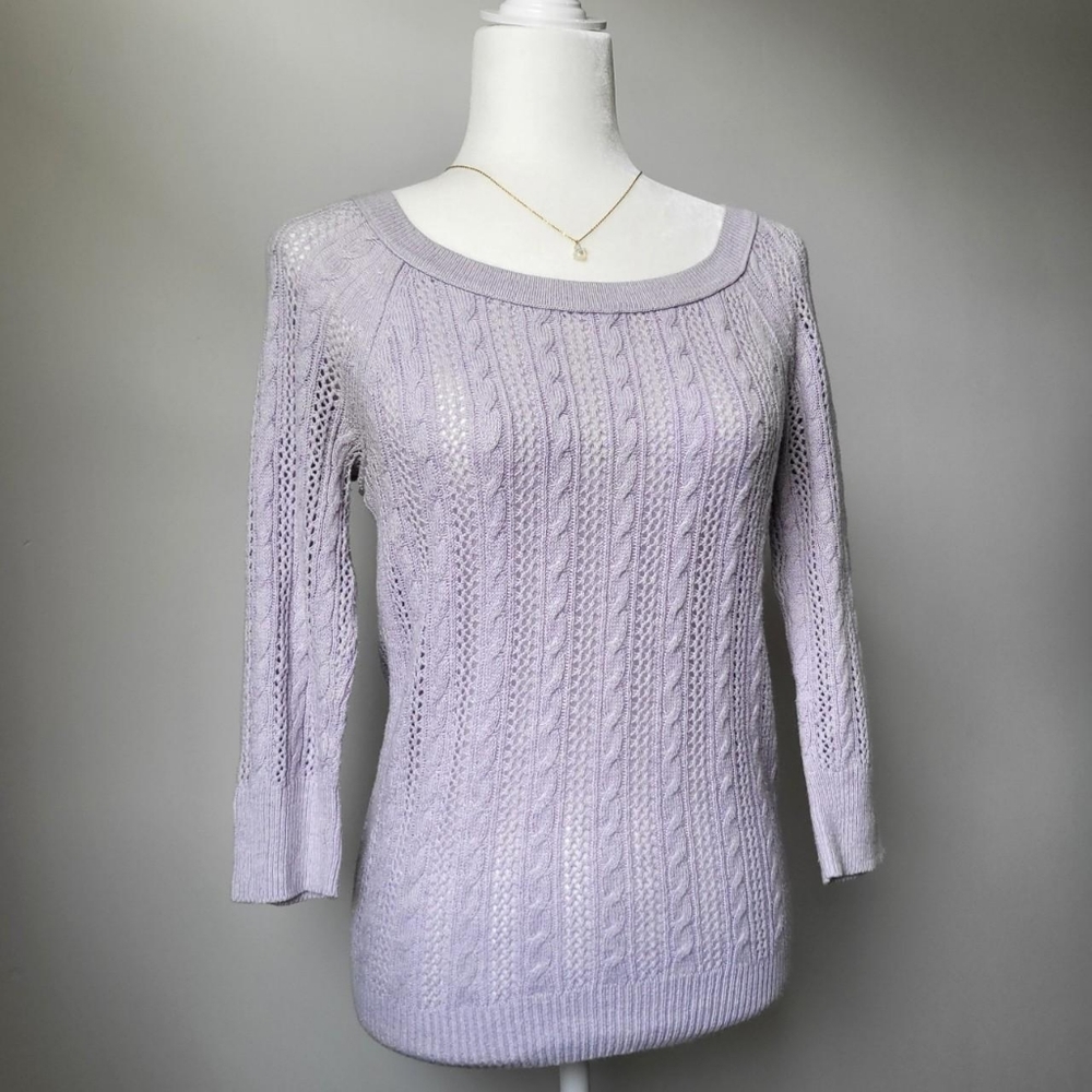Lilac lavender light purple loose knit AE